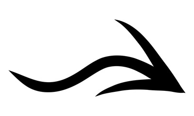 Poster - Arrow marker isolated on transparent background. Hand drawn arrow png file