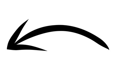 Poster - Arrow marker isolated on transparent background. Hand drawn arrow png file