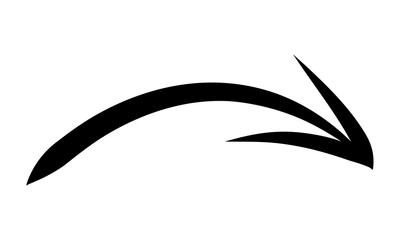 Poster - Arrow marker isolated on transparent background. Hand drawn arrow png file