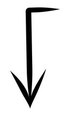 Poster - Arrow marker isolated on transparent background. Hand drawn arrow png file