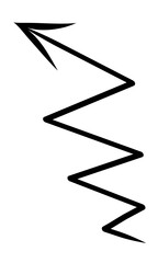 Poster - Arrow marker isolated on transparent background. Hand drawn arrow png file