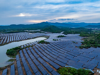 Sticker - Aerial photography of solar photovoltaic panels