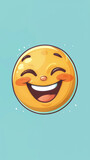 Fototapeta Do akwarium - Illustration of a happy emoji