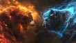Mythic Showdown: The Bear and Bull in Celestial Battle