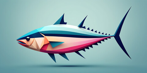 Wall Mural - Tuna animal abstract illustration