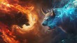 The Celestial Confrontation: Bear and Bull in Battle