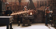 © peopleimages.com - Blacksmith, male team and sparks from metal, flame and equipment for professional craft. Protection, workshop and gloves in factory with anvil for metalwork, hammer or forge for iron product creation