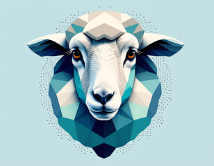 Wall Mural - Sheep animal abstract illustration 