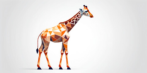 Wall Mural - Giraffe animal abstract illustration