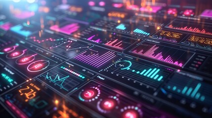 financial graph on technology abstract background