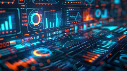 financial graph on technology abstract background