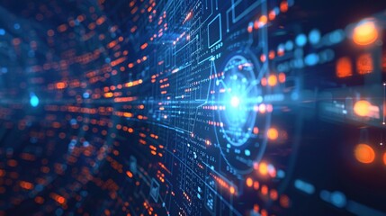 financial graph on technology abstract background