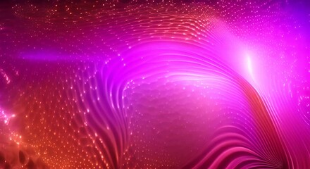 Aufkleber - Abstract digital wave of particles in pink tones. Futuristic background for technology or science fiction design projects