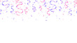 seamless background celebration pastel with pink and purple confetti for holiday or birthday party
