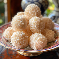 Wall Mural - Professional Photograph of a plate of Rum Balls