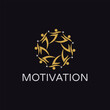 motivational success logo design vector