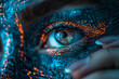 © Natalia - A depiction of a digital art piece where fingerprints are used to create a mosaic of a human face, e