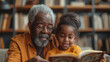 7. Storytime: In a cozy living room, grandparents read bedtime stories to their grandchildren, transporting them to far-off lands and magical realms. As the children listen with wi