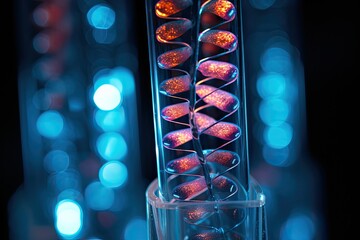 Poster - DNA stored in a tube background, antidote with DNA stored in tube