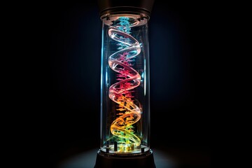 Poster - DNA stored in a tube background, antidote with DNA stored in tube