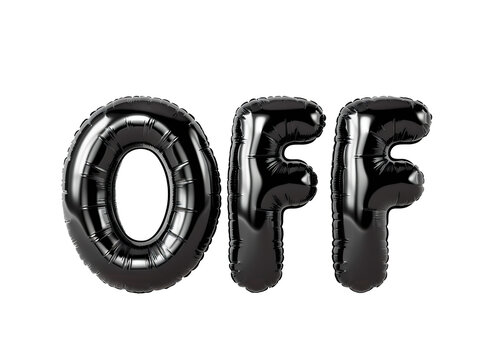 Photo with inflatable black letters 