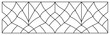 Vector sketch of a stained glass window. Seamless pattern. Abstract stained glass background. Decor for interior. Luxury modern interior. Template for design. Premium iron fence. Iron railing.