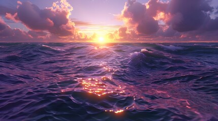 Sticker - OCEAN VIEW SUNSET WALLPAPER BACKGROUND