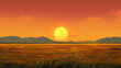Sunrise Over Plains cartoon