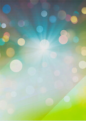 Blue bokeh vertical background for Banner, Poster, ad, celebration, event and various design works