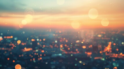 Aufkleber - Bokeh City Light Background Vintage Color Tone