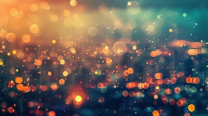 Aufkleber - Bokeh City Light Background Vintage Color Tone