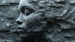 futuristic, iconic minimalistic silhouette character, human face modern sculpture
