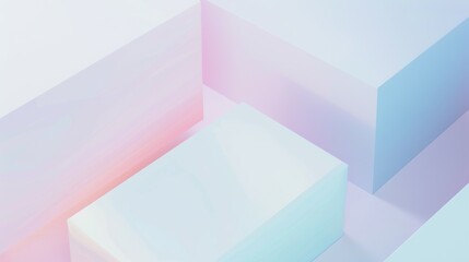 Wall Mural -  pink, soft lilac, and baby blue geometric background