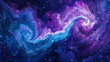 A celestial starry night texture galaxy abstract art from a mesmerizing original painting for abstract background in blue purple color detailed Cosmic universe. 