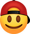 Smiling Face Wearing Backwards Baseball Cap Emoji Icon