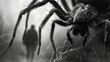 Arachnophobia: The Paralyzing Fear of Spiders Captured in Monochrome