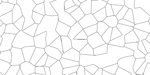 Wall Mural - Abstract white crystalized broken glass background .black stained glass window art pattern vector illustration. broken stained glass black lines geometric pattern .
