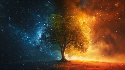 Poster - Two sides tree