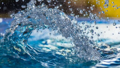 Dynamic abstract background with water wave, macro