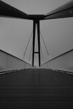 Fototapeta Pomosty - Brücke am Rhein bei Düsseldorf