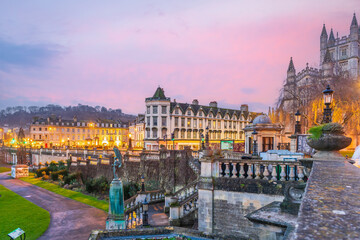 Wall Mural - Old town city skyline in Bath England