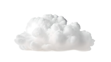 white fluffy cloud on transparent png background