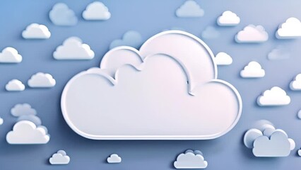 Poster - cloud computing concept background generative ai