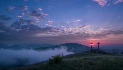 The Christianity themed with a dramatic beautiful of light vibrant background. Beautiful clouds, symbolizes humanity's hope for salvation