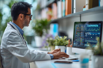 Poster - a medical professional offers telemedicine consultations, providing convenient access to healthcare 
