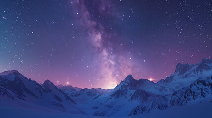 Wall Mural - Alpen mountains and stars, clean sky