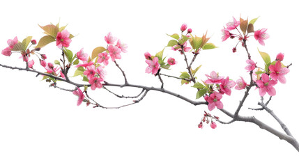 Pink blossom of a tree