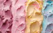 helado suave de colores pasteles 
