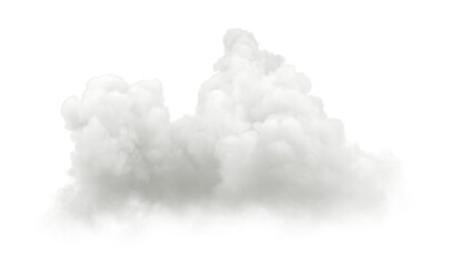 Aufkleber - Minimalist soft neat clouds on transparent backgrounds 3d illustrations png