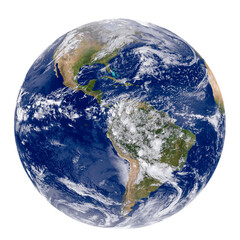 Wall Mural - blue planet earth isolated on transparent background, png file. elements of this image furnished by 